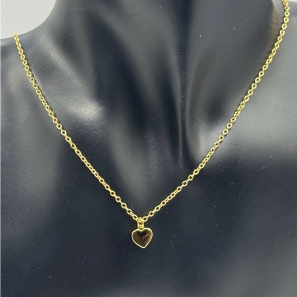 NWT COACH Gold Heart Reversible Charm Necklace - Picture 13 of 15